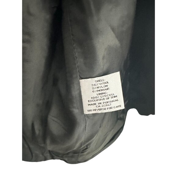 TALBOTS Italian Wool Mohair Blend Black Plaid Jacket Blazer Size 16 - Picture 4 of 8